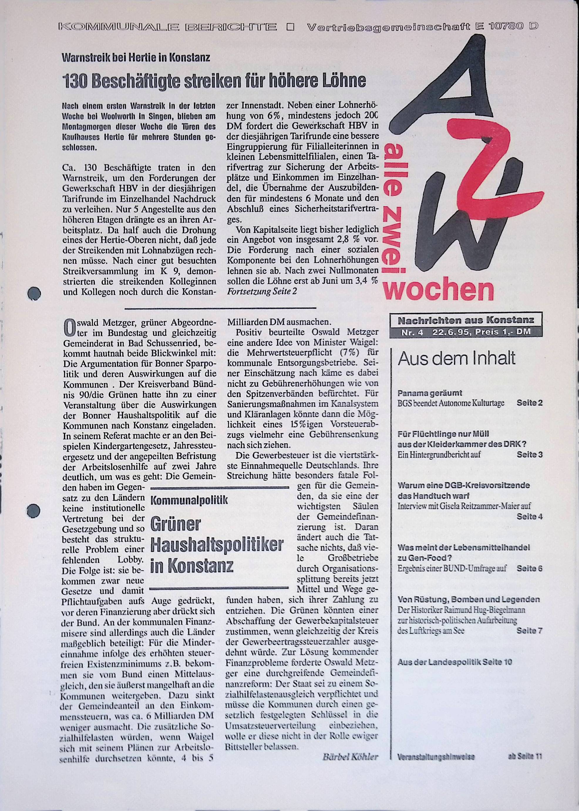 Heft 4 vom 22. Juni 1995
