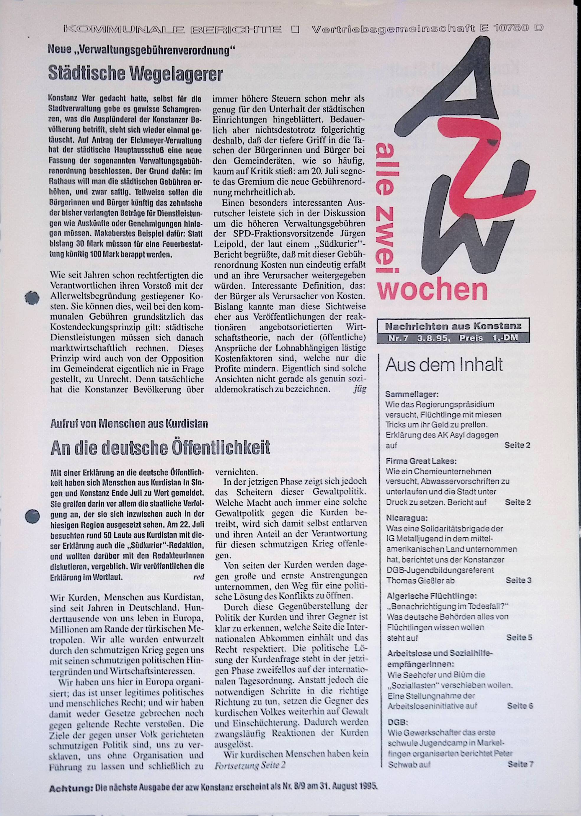 Heft 7 vom 3. August 1995