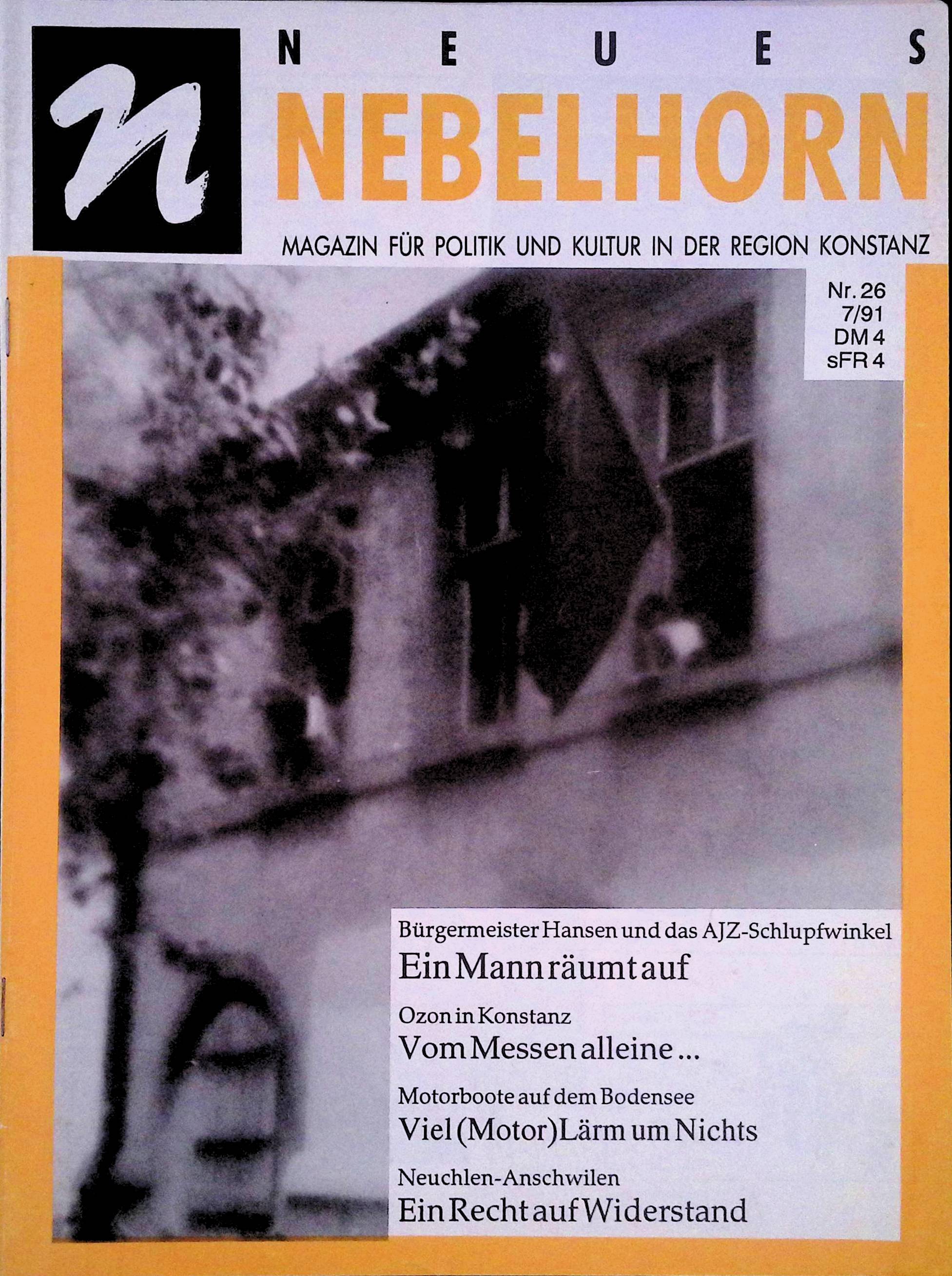 Heft-Cover Neues Nebelhorn Nr. 26 aus 1991