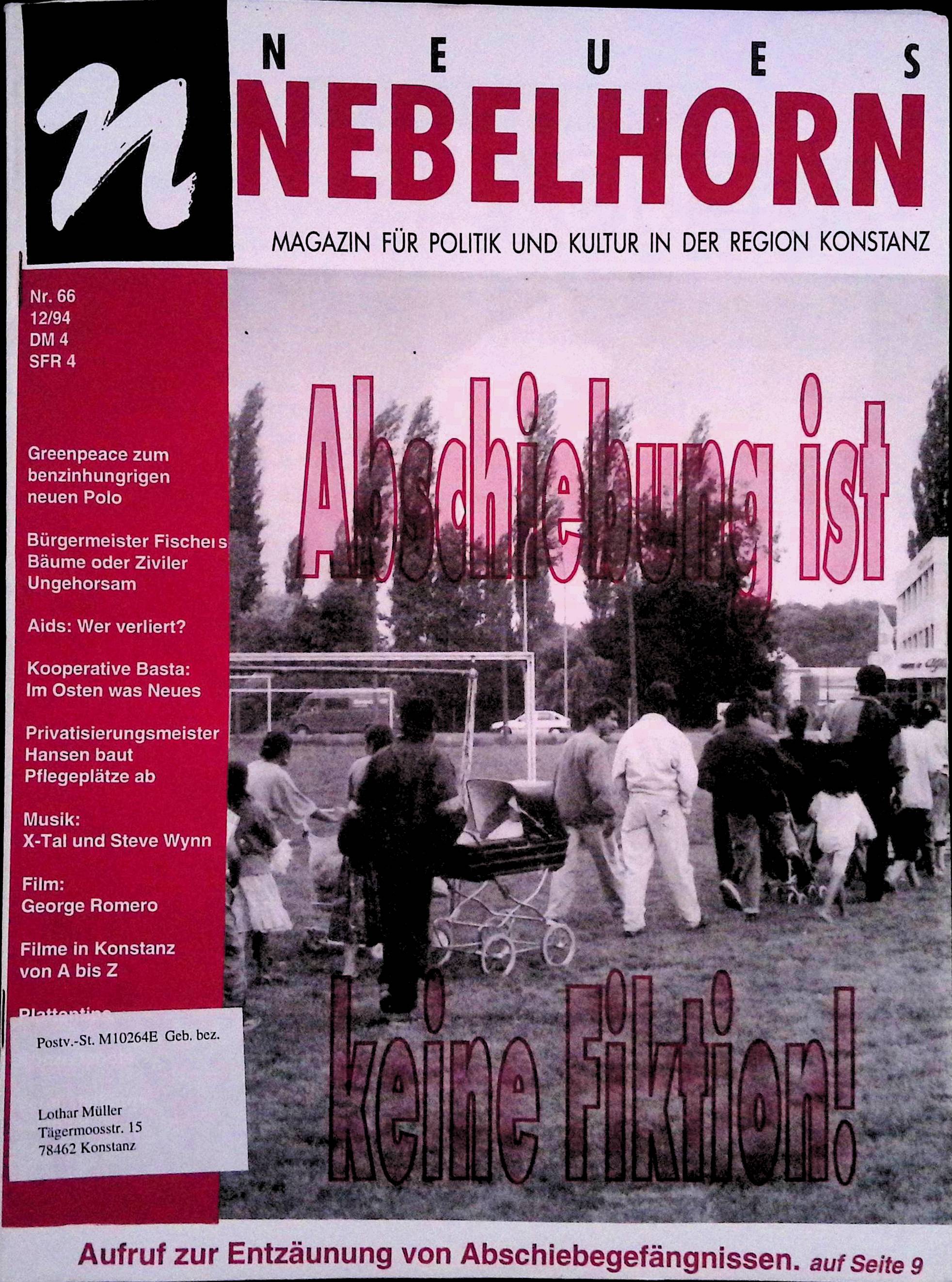 Heft 66 vom Dezember 1994