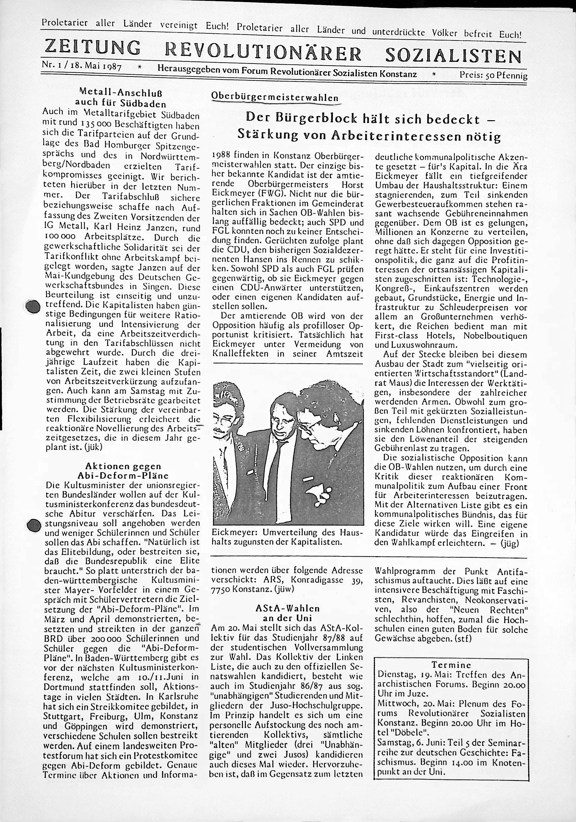 Heft 01/01 vom 18.05.1987