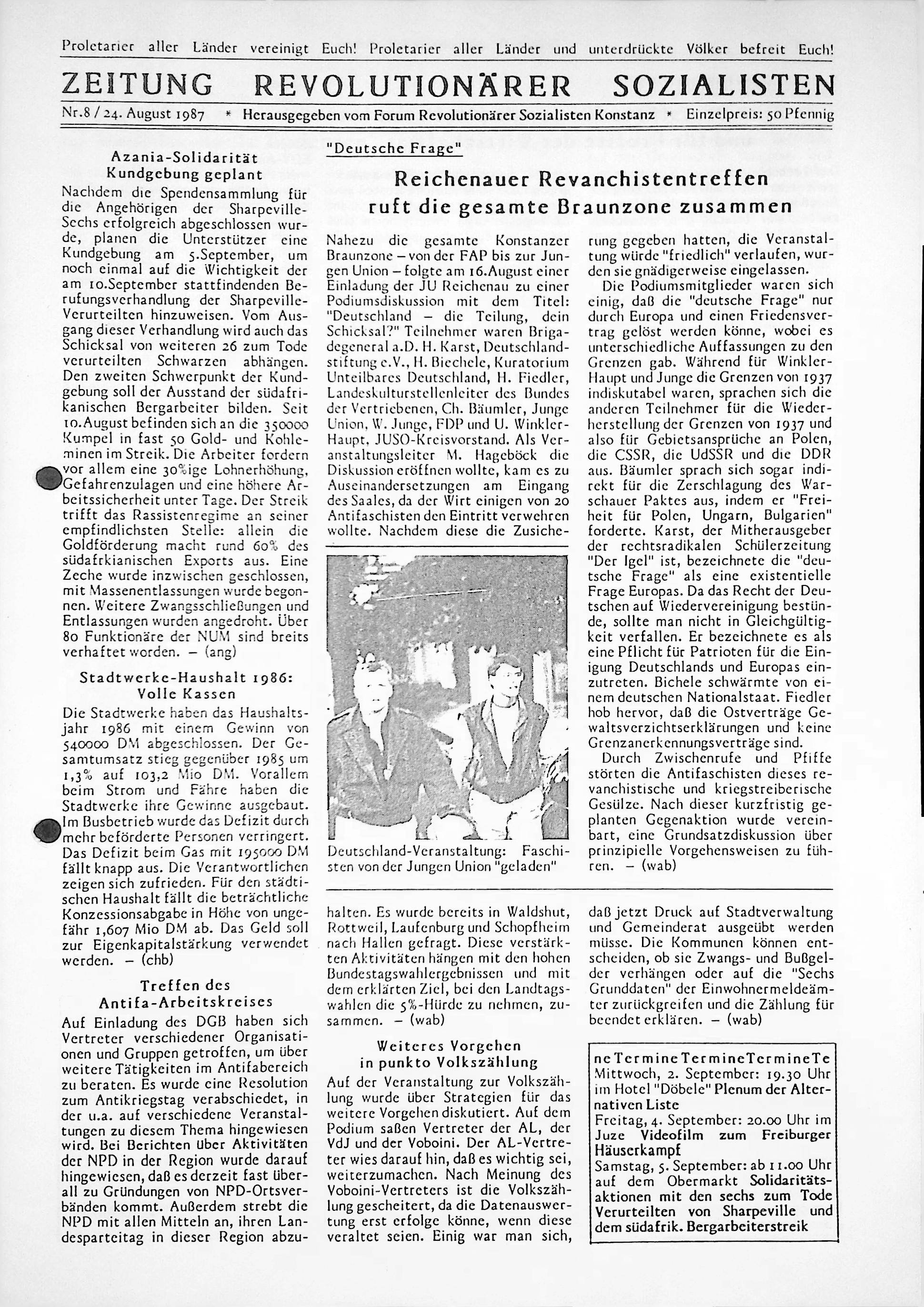 Heft 01/08 vom 24.08.1987