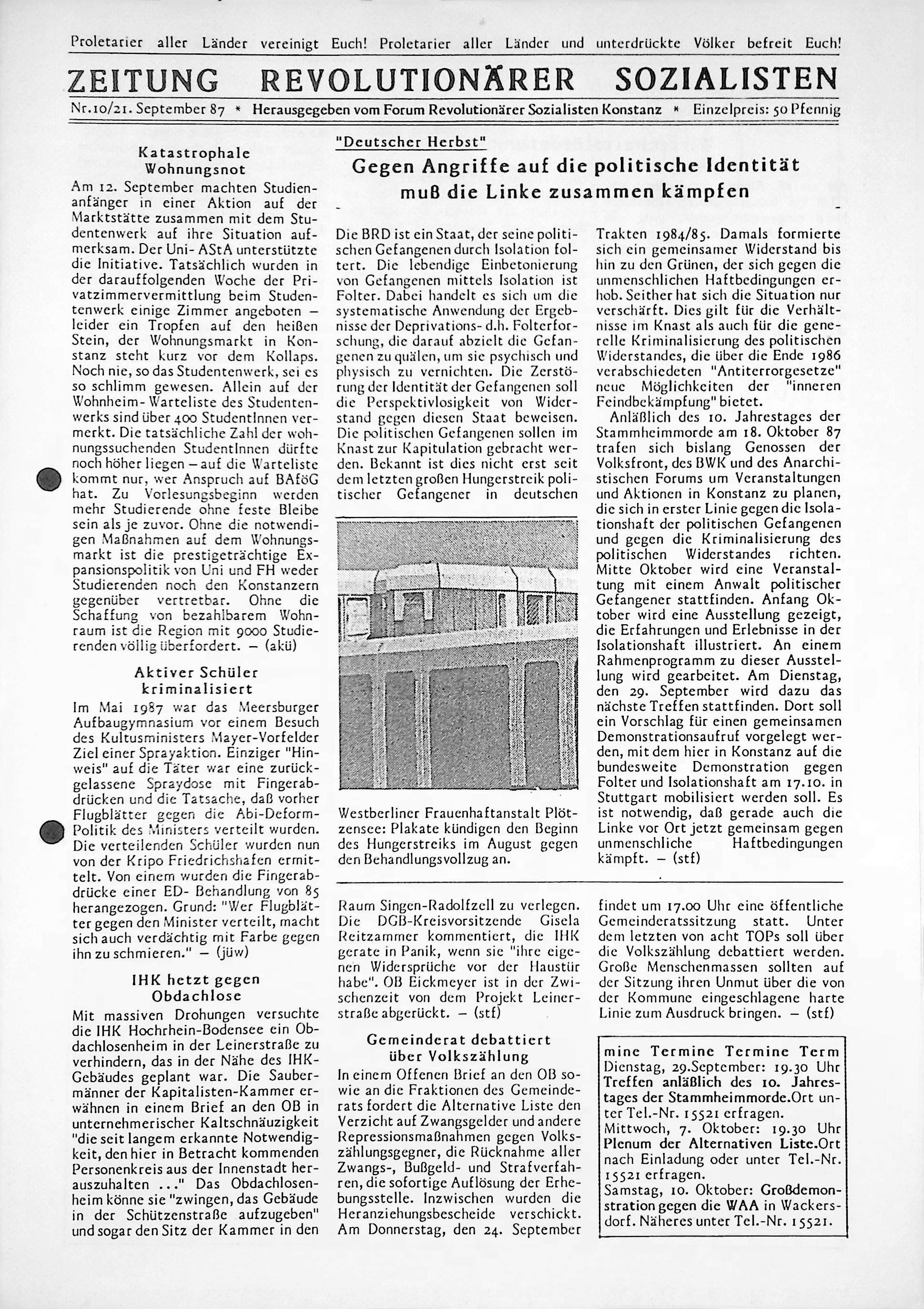 Heft 01/10 vom 21.09.1987