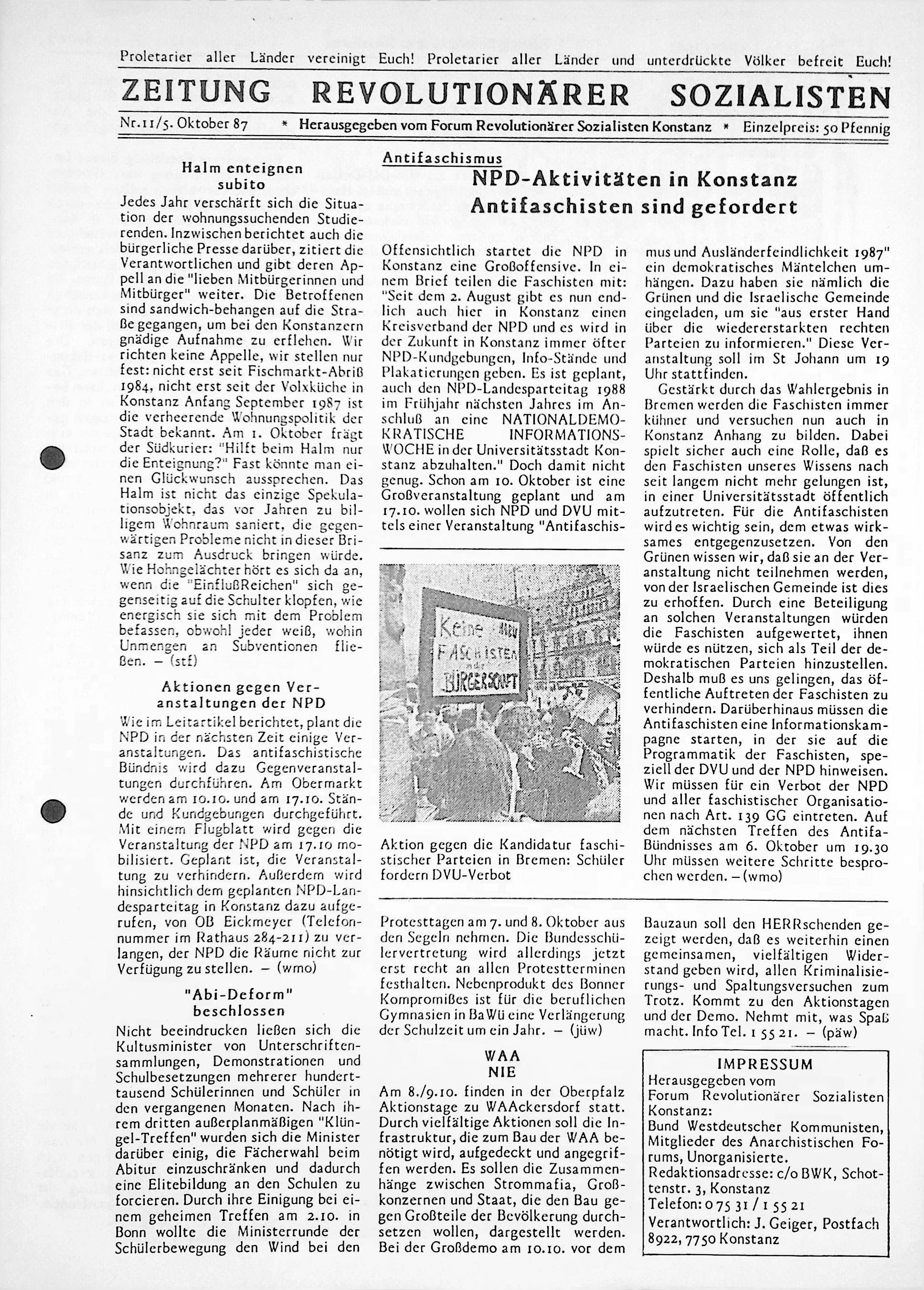Heft 01/11 vom 05.10.1987