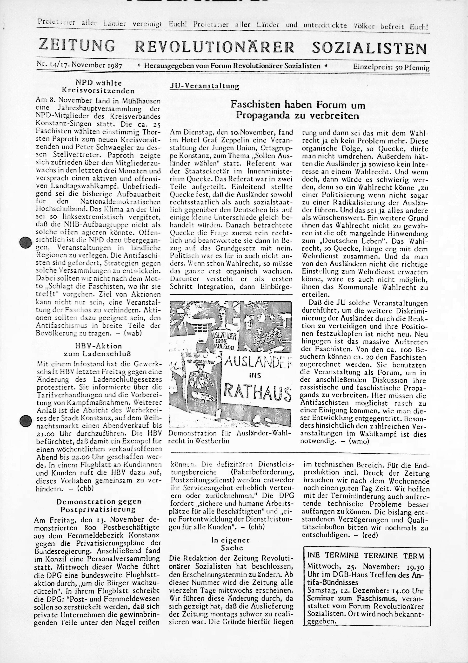 Heft 01/14 vom 17.11.1987