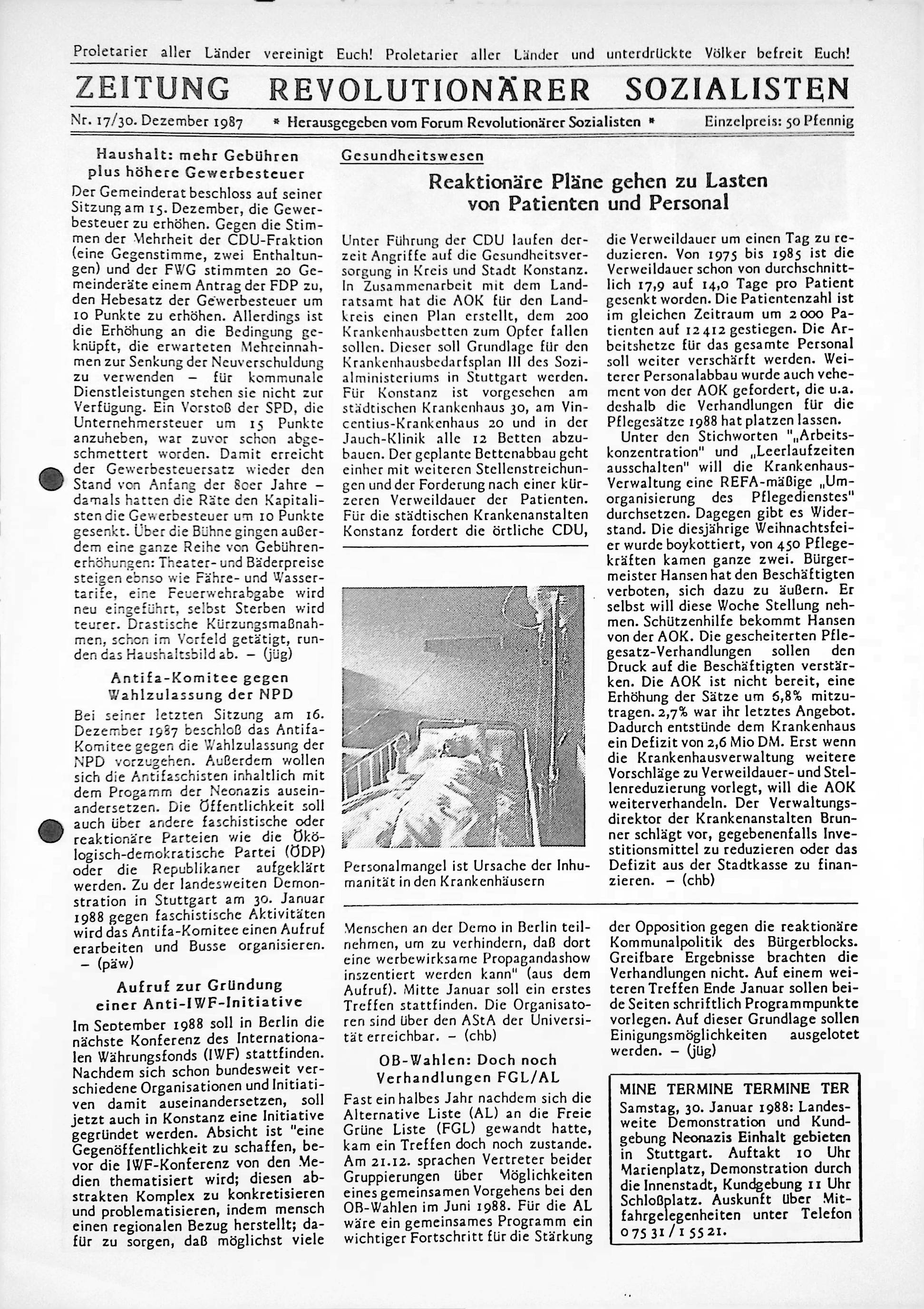 Heft 01/17 vom 30.12.1987