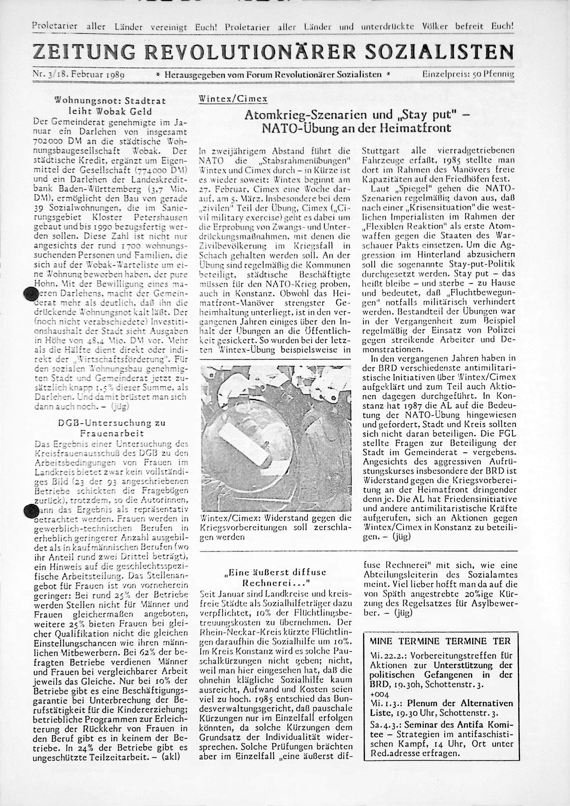 Heft 03/03 vom 18.02.1989